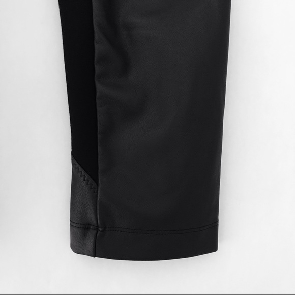 KAREN MILLEN Black Faux Leather And Ponte Leggings - Picture 5 of 10
